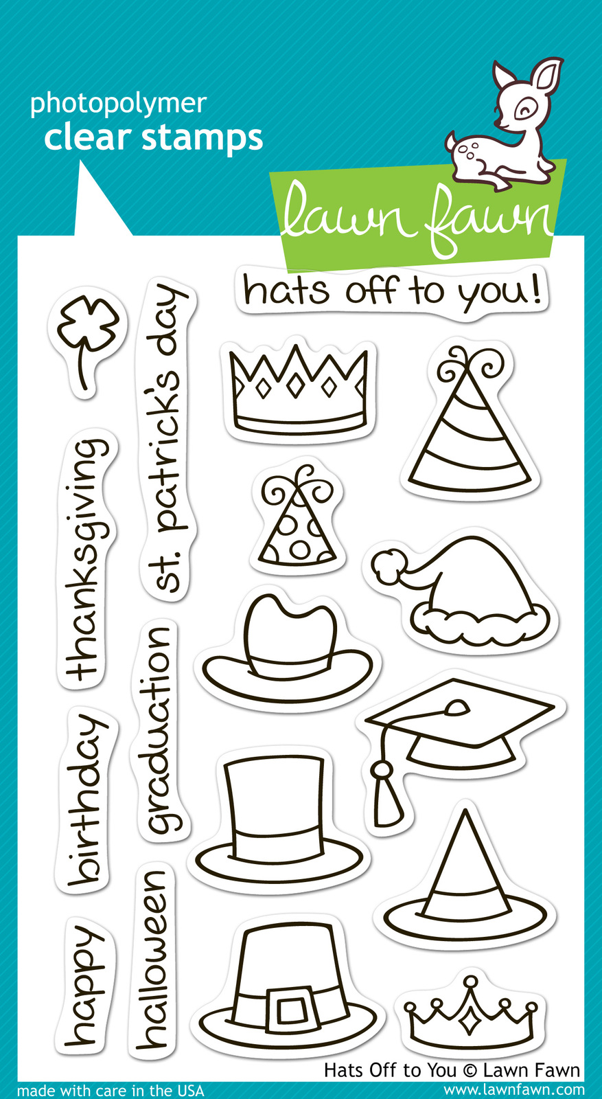 Lawn Fawn Stamps Hats Off to You LF313 