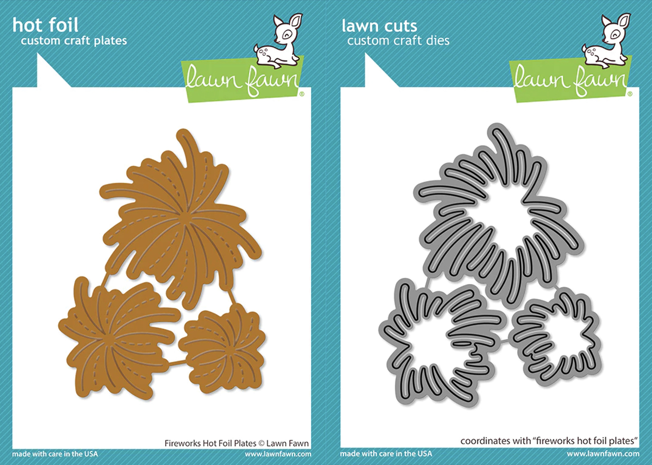 Lawn Fawn - Fireworks Hot Foil Plates and Dies Bundle