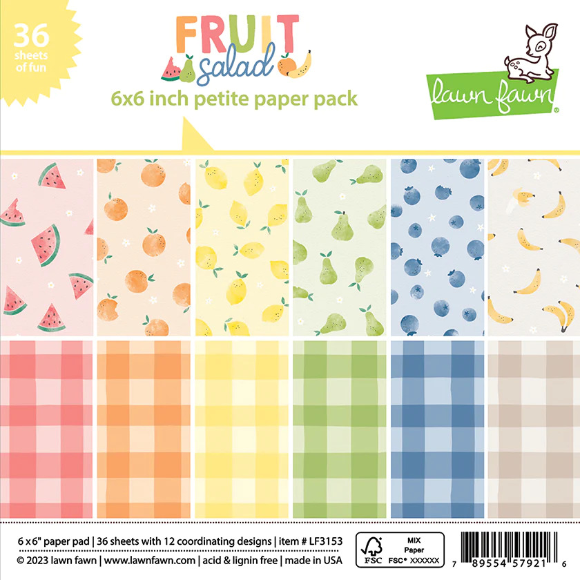 Lawn Fawn - Paper - Fruit Salad - Petite Paper Pack - LF3153