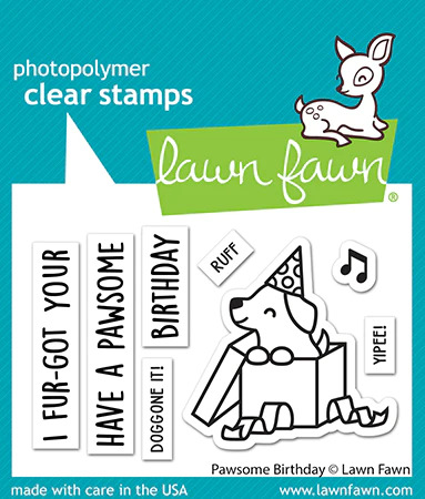 Lawn Fawn - Stamps - Pawsome Birthday - LF3162