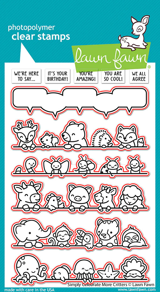 Lawn Fawn - Simply Celebrate More Critters Stamp and Die Bundle