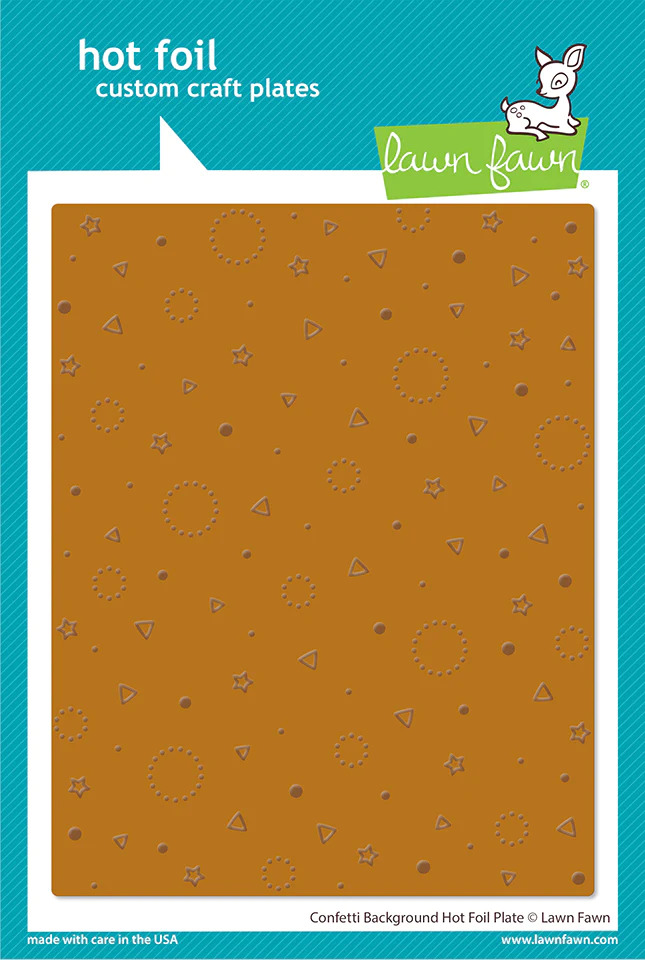 Lawn Fawn - Hot Foil - Confetti Background Hot Foil Plate - LF3188