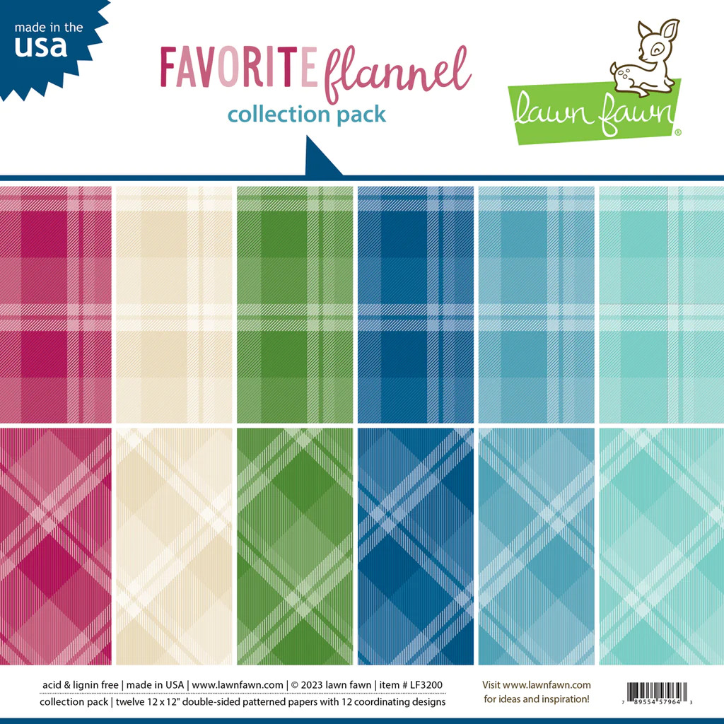 Lawn Fawn - Paper - Favorite Flannel - Collection Pack - LF3200