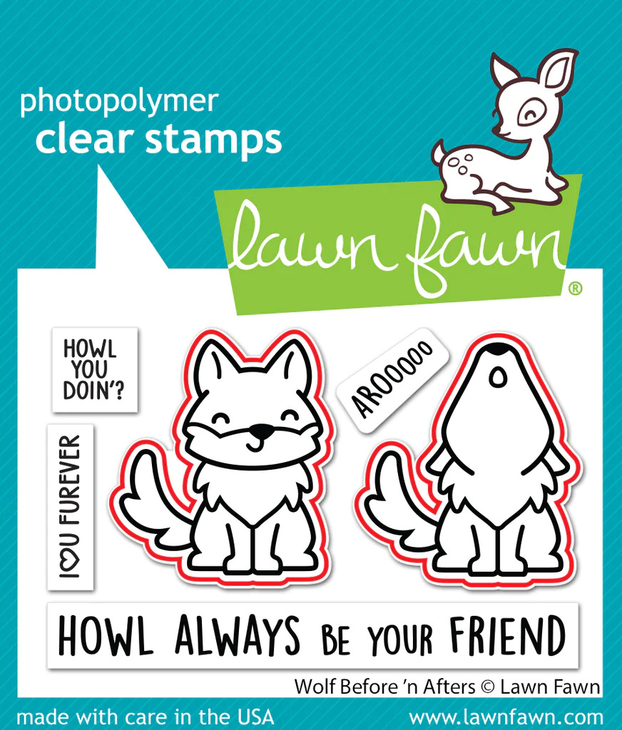 Lawn Fawn - Wolf Before ‘n Afters Stamp and Die Bundle