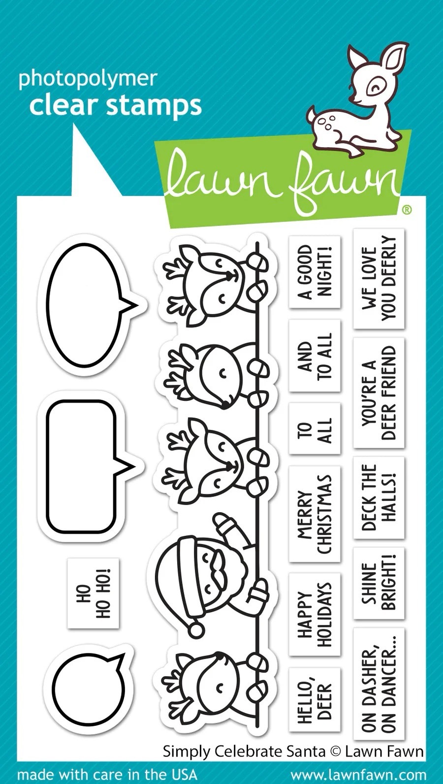 Lawn Fawn - Stamps - Simply Celebrate Santa - LF3236