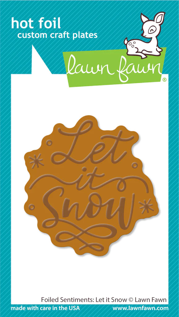 Lawn Fawn - Hot Foil - Foiled Sentiments: Let It Snow Hot Foil Plates - LF3263