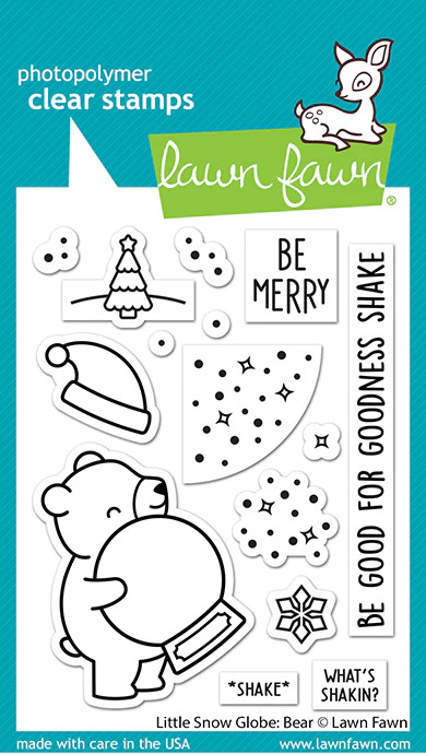 Lawn Fawn - Stamps - Little Snow Globe: Bear - LF3274
