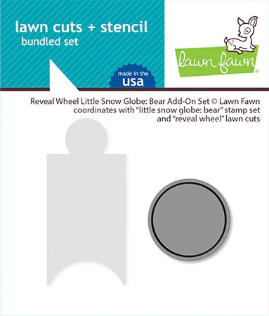 Lawn Fawn - Lawn Cuts - Reveal Wheel Little Snow Globe: Bear add-on - LF3276
