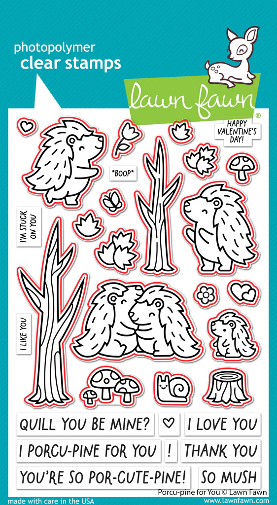 Lawn Fawn - Porcu-pine For You Stamp and Die Bundle