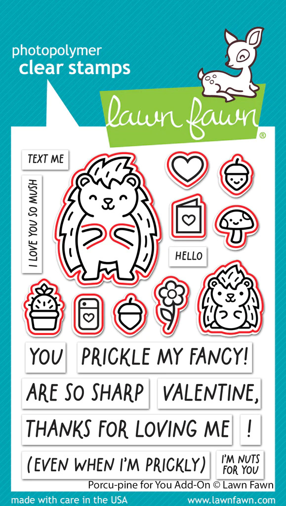 Lawn Fawn - Porcu-pine For You Add-On Stamp and Die Bundle