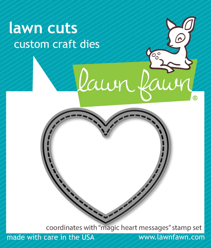 Lawn Fawn - Lawn Cuts Magic Heart Messages Die - LF3306