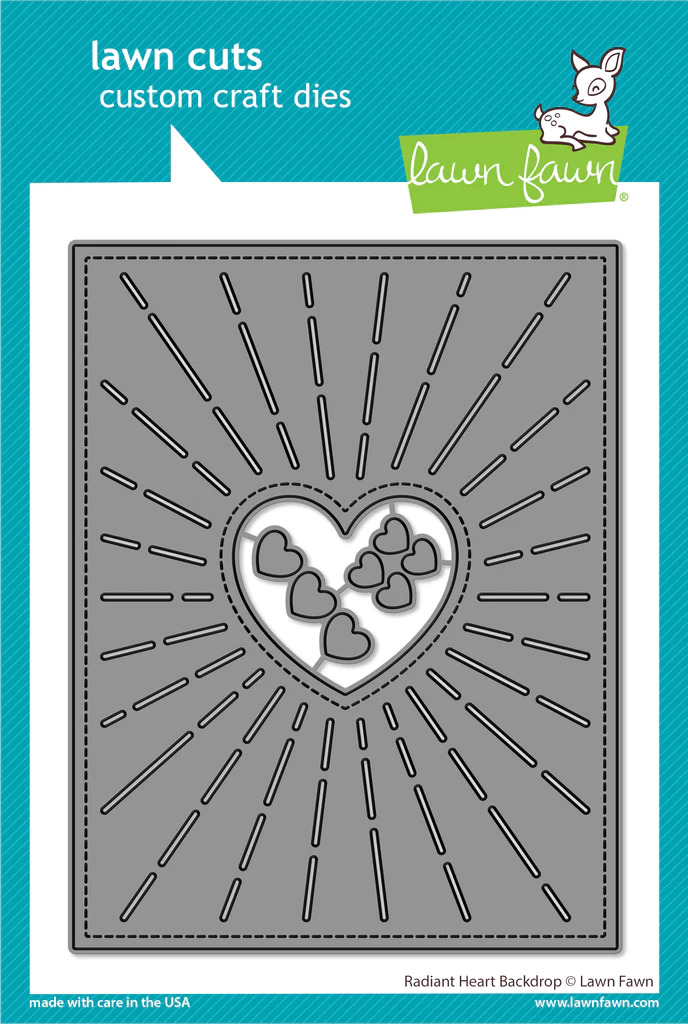 Lawn Fawn - Lawn Cuts - Radiant Heart  Backdrop Dies - LF3320