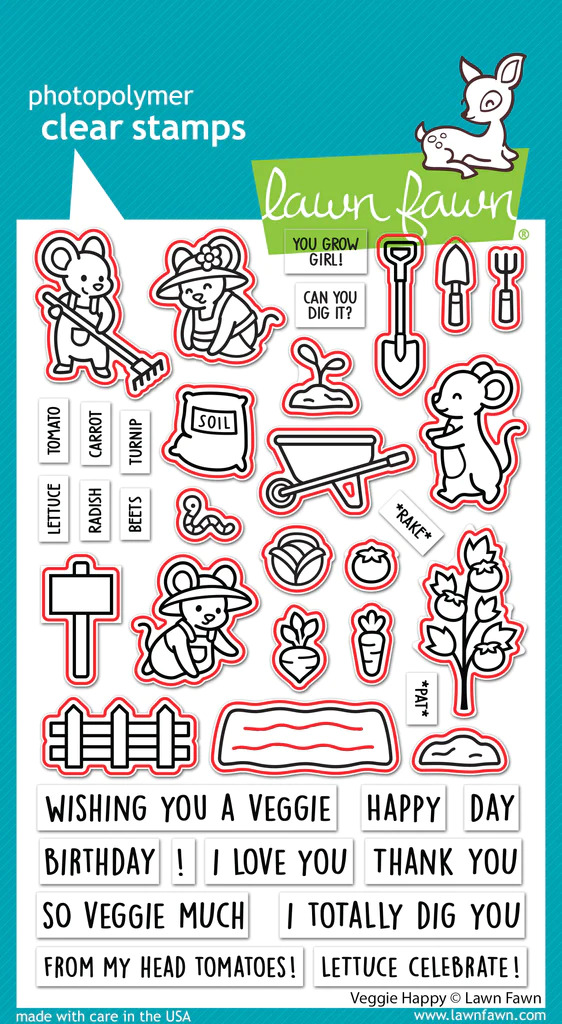 Lawn Fawn - Veggie Happy - Stamp and Die Bundle