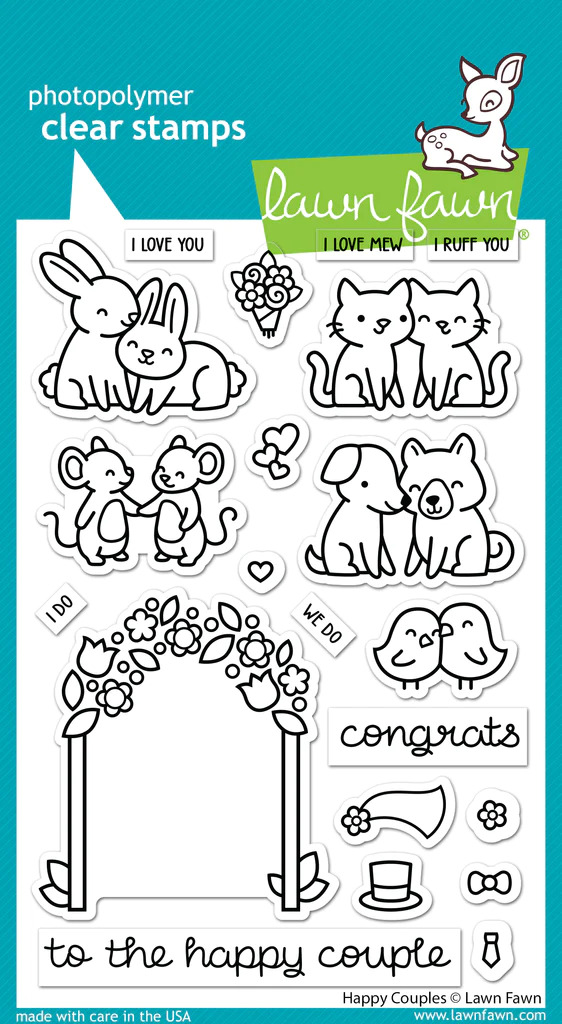 Lawn Fawn - Stamps - Happy Couples - LF3353