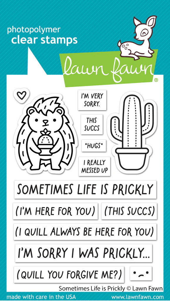 Lawn Fawn - Stamps - Sometimes Life is Prickly - LF3355