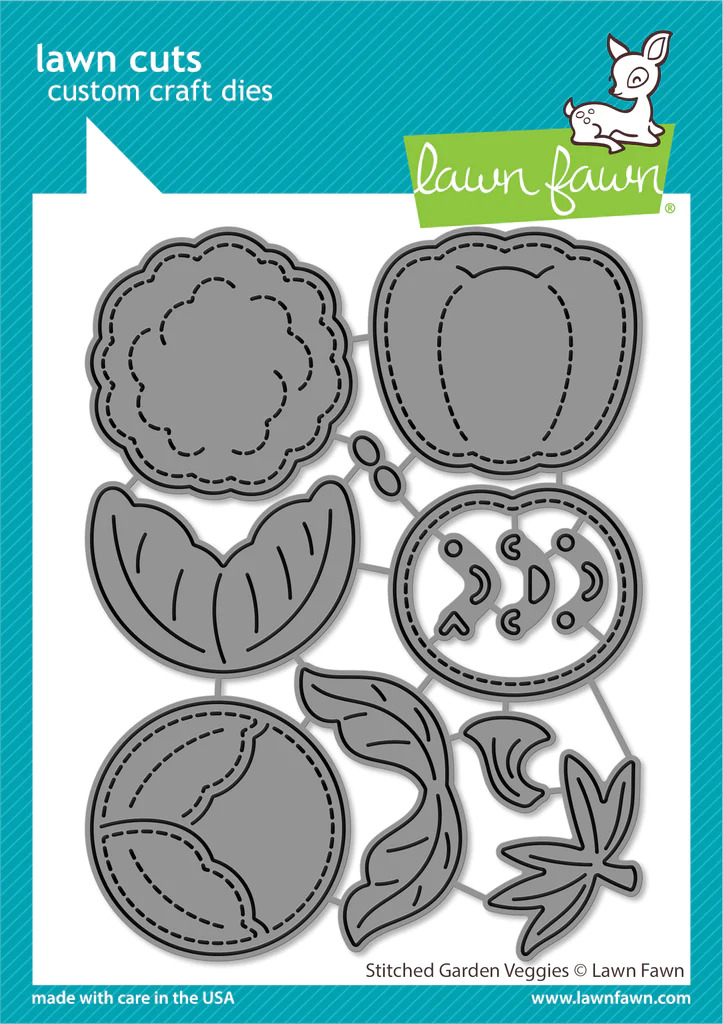 Lawn Fawn - Lawn Cuts - Stitched Garden Veggies Dies - LF3373