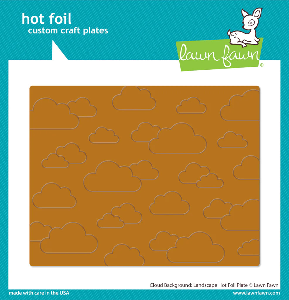 Lawn Fawn - Hot Foil - Cloud Background: Landscape Hot Foil Plate - LF3388