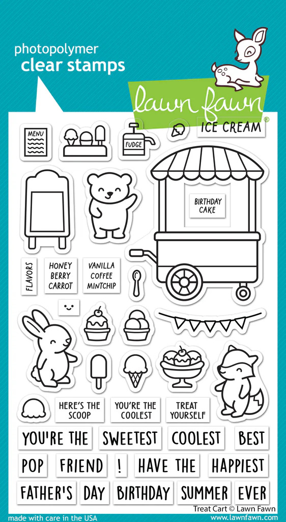 Lawn Fawn - Stamps - Treat Cart - LF3408