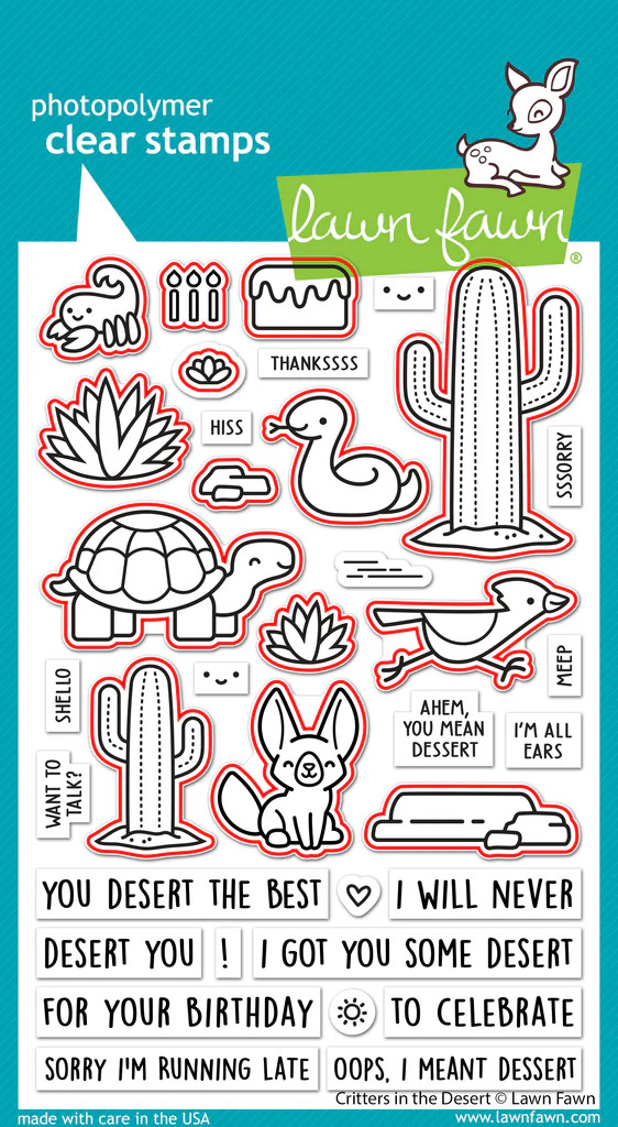 Lawn Fawn - Critters in the Desert - Stamp and Die Bundle