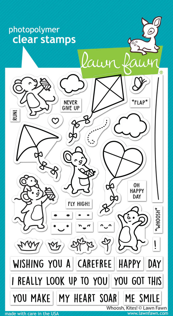 Lawn Fawn - Stamps - Whoosh, Kites! - LF3417