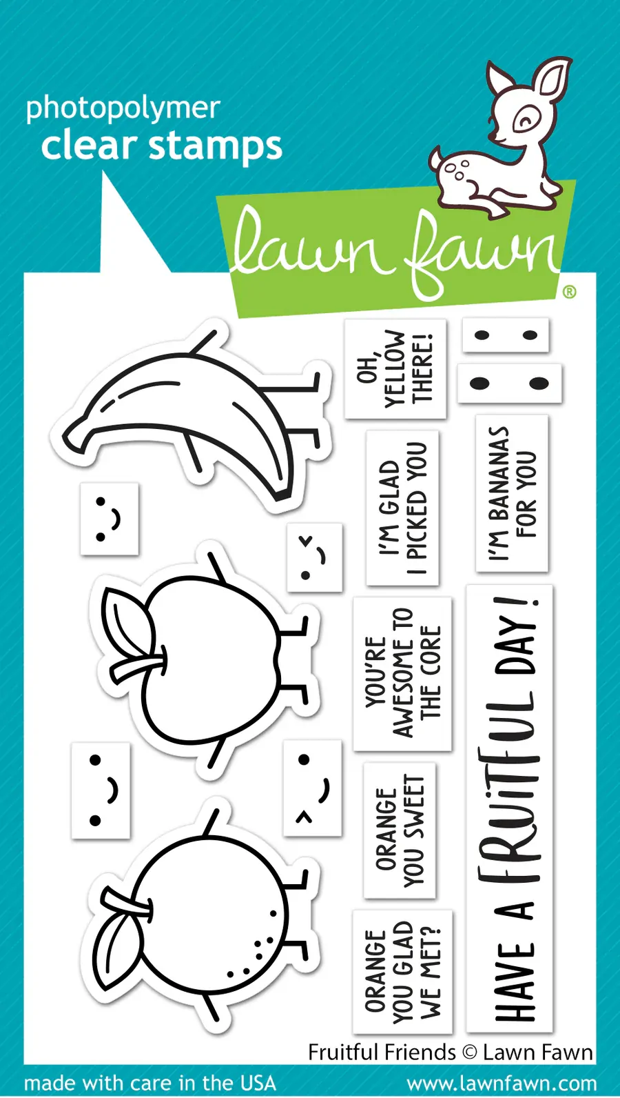 Lawn Fawn - Stamps - Fruitful Friends - LF3429