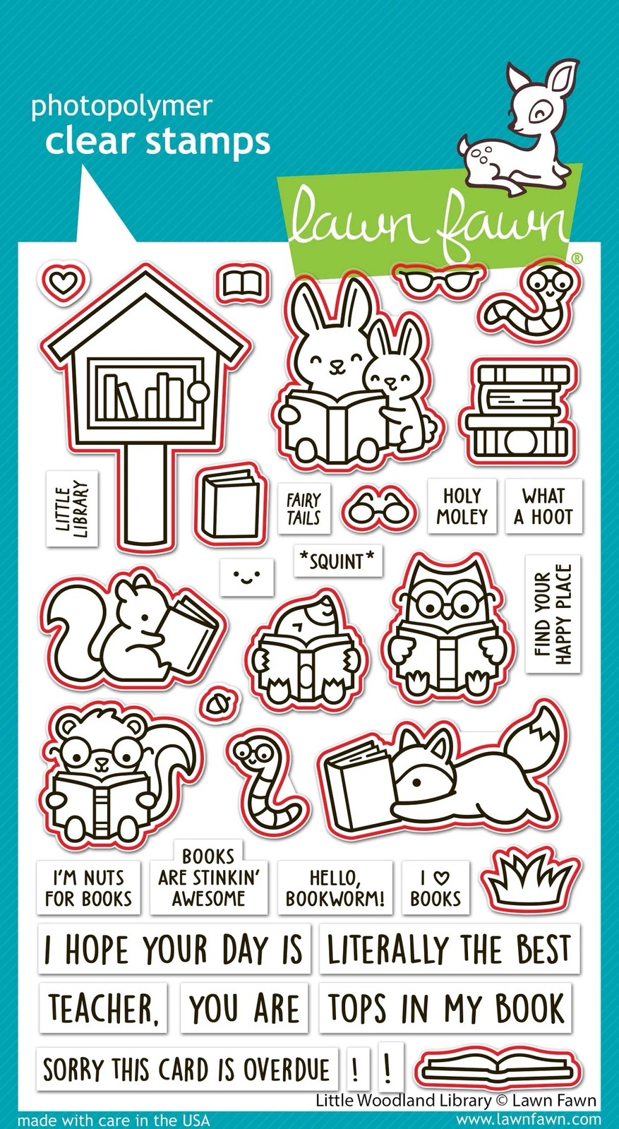 Lawn Fawn - Little Woodland Library - Stamp and Die Bundle