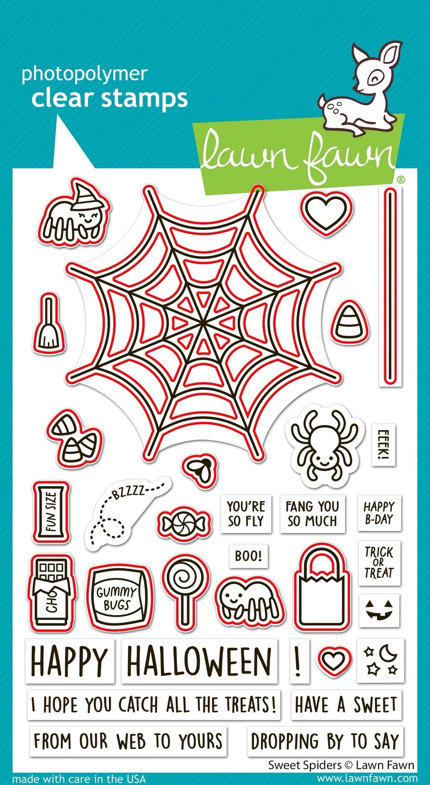 Lawn Fawn - Sweet Spiders - Stamp and Die Bundle