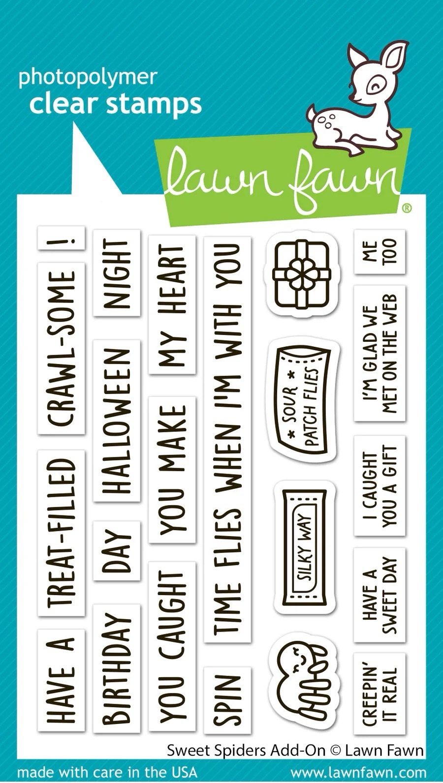 Lawn Fawn - Stamps - Sweet Spiders Add-On - LF3494