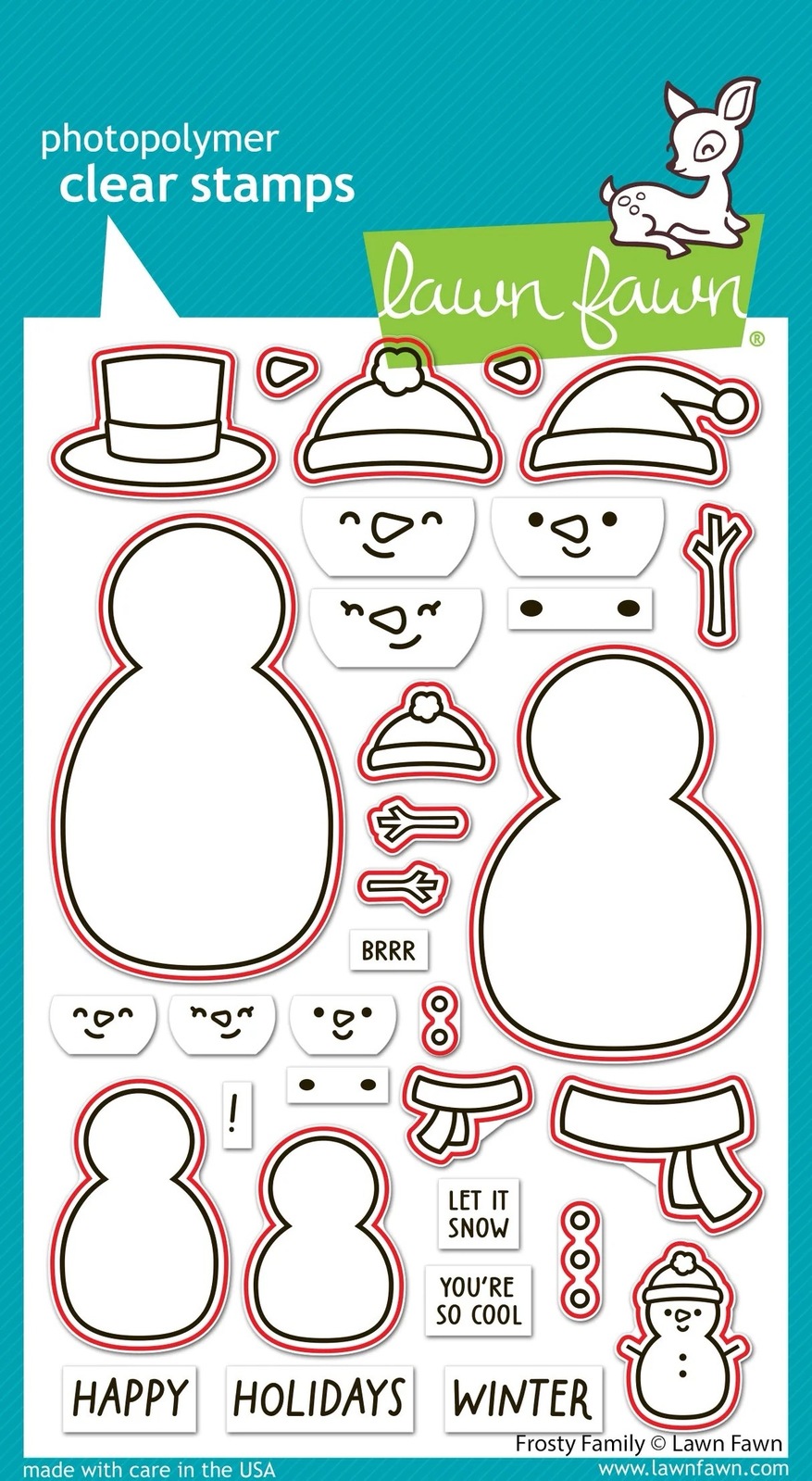 Lawn Fawn - Frosty Family - Stamp and Die Bundle