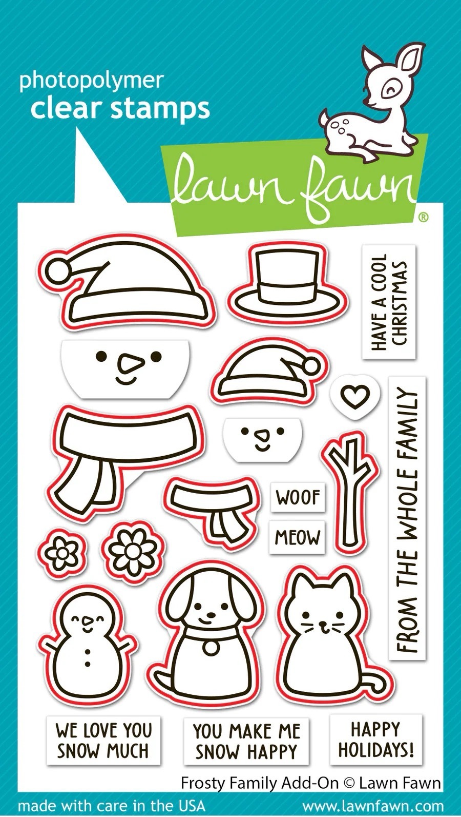 Lawn Fawn - Frosty Family Add-On - Stamp and Die Bundle