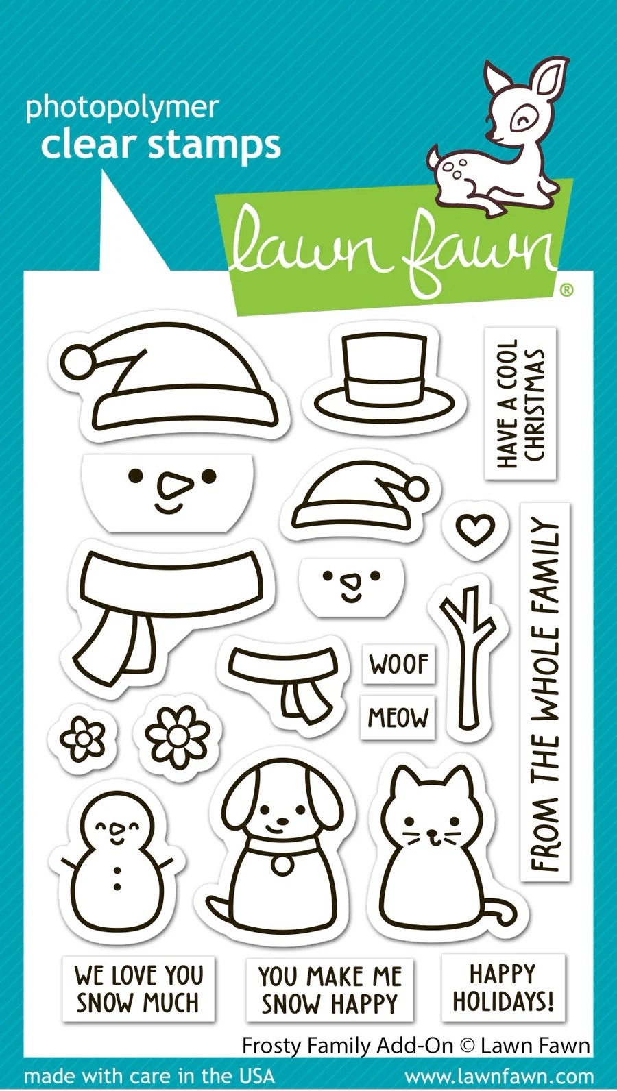 Lawn Fawn - Stamps - Frosty Family Add-On - LF3506