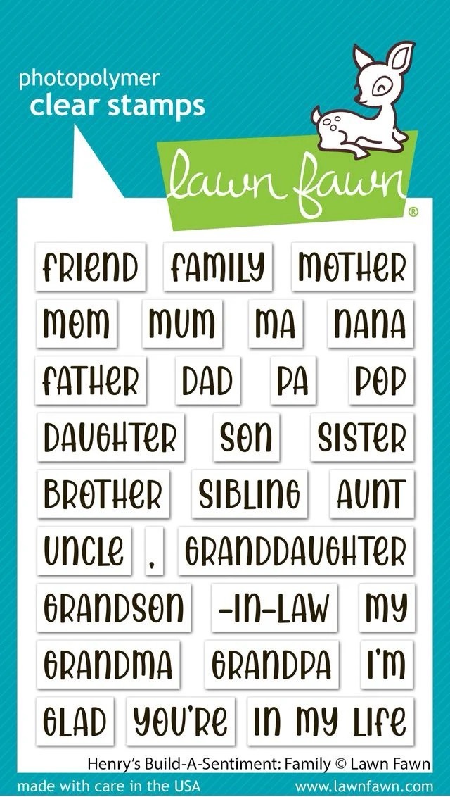 Lawn Fawn - Stamps - Henry’ Build-A-Sentiment: Family - LF3509