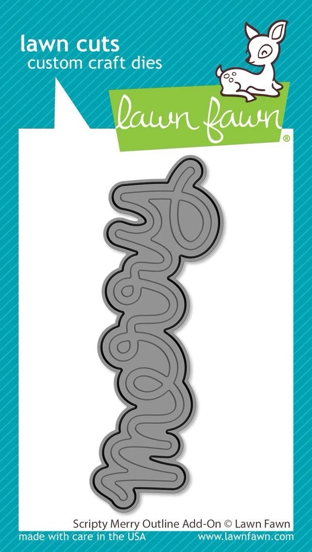 Lawn Fawn - Lawn Cuts - Scripty Merry Outline Add-On Die - LF3521