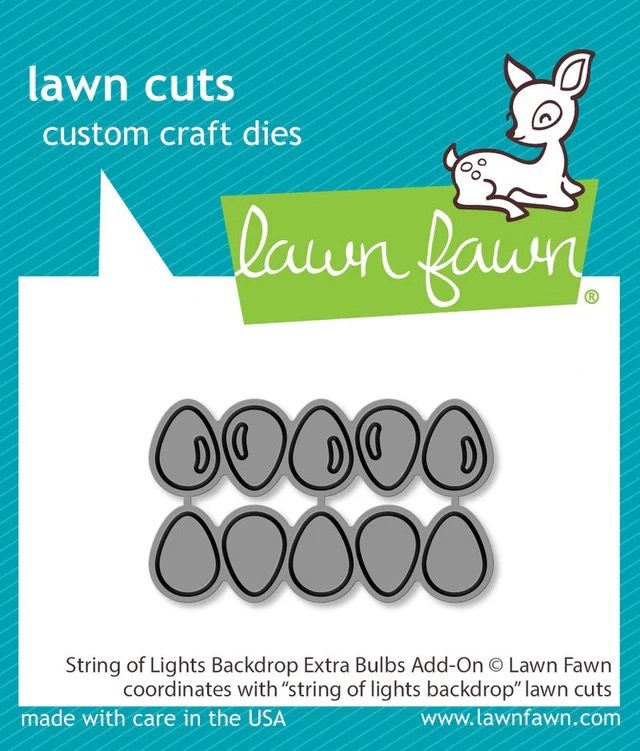 Lawn Fawn - Lawn Cuts - String of Lights Backdrop Extra Bulbs Add-On Dies - LF3527