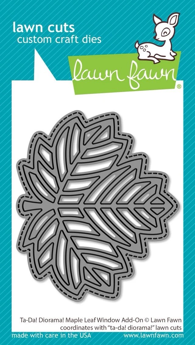 Lawn Fawn - Lawn Cuts - Ta-Da! Diorama! Maple Leaf Window Add-On Die - LF3530