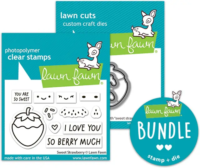 Lawn Fawn - Sweet Strawberry - Stamp and Die Bundle