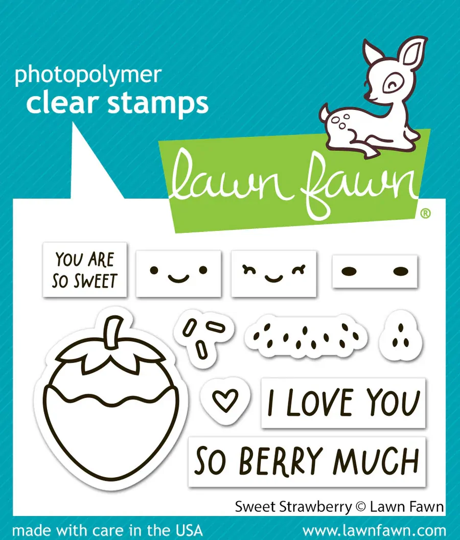Lawn Fawn - Stamps - Sweet Strawberry - LF3602