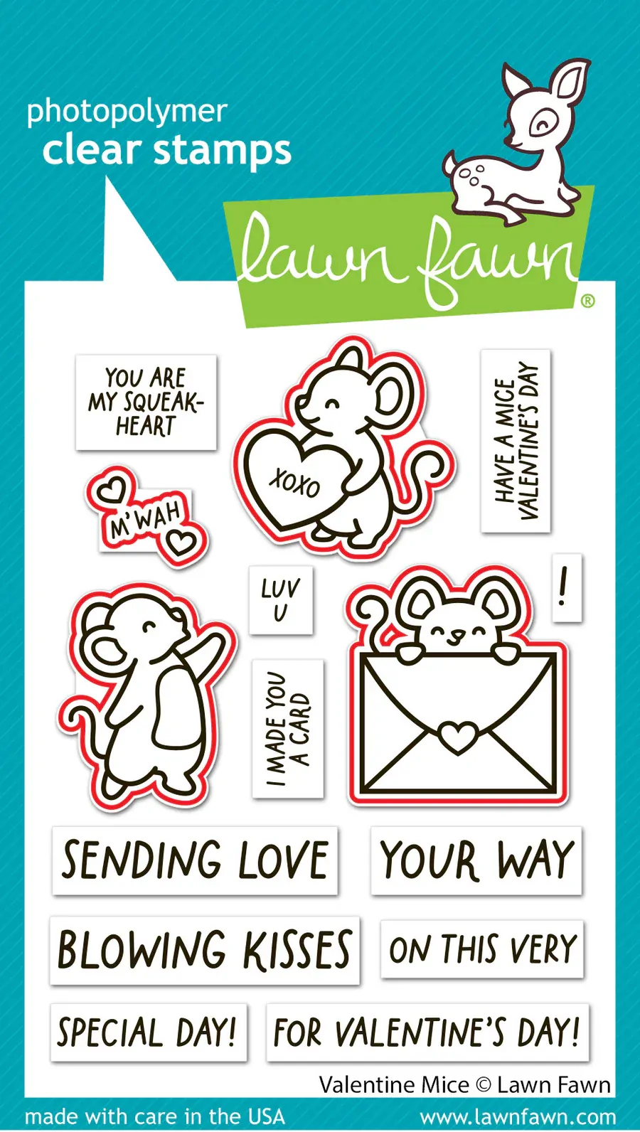 Lawn Fawn - Valentine Mice - Stamp and Die Bundle
