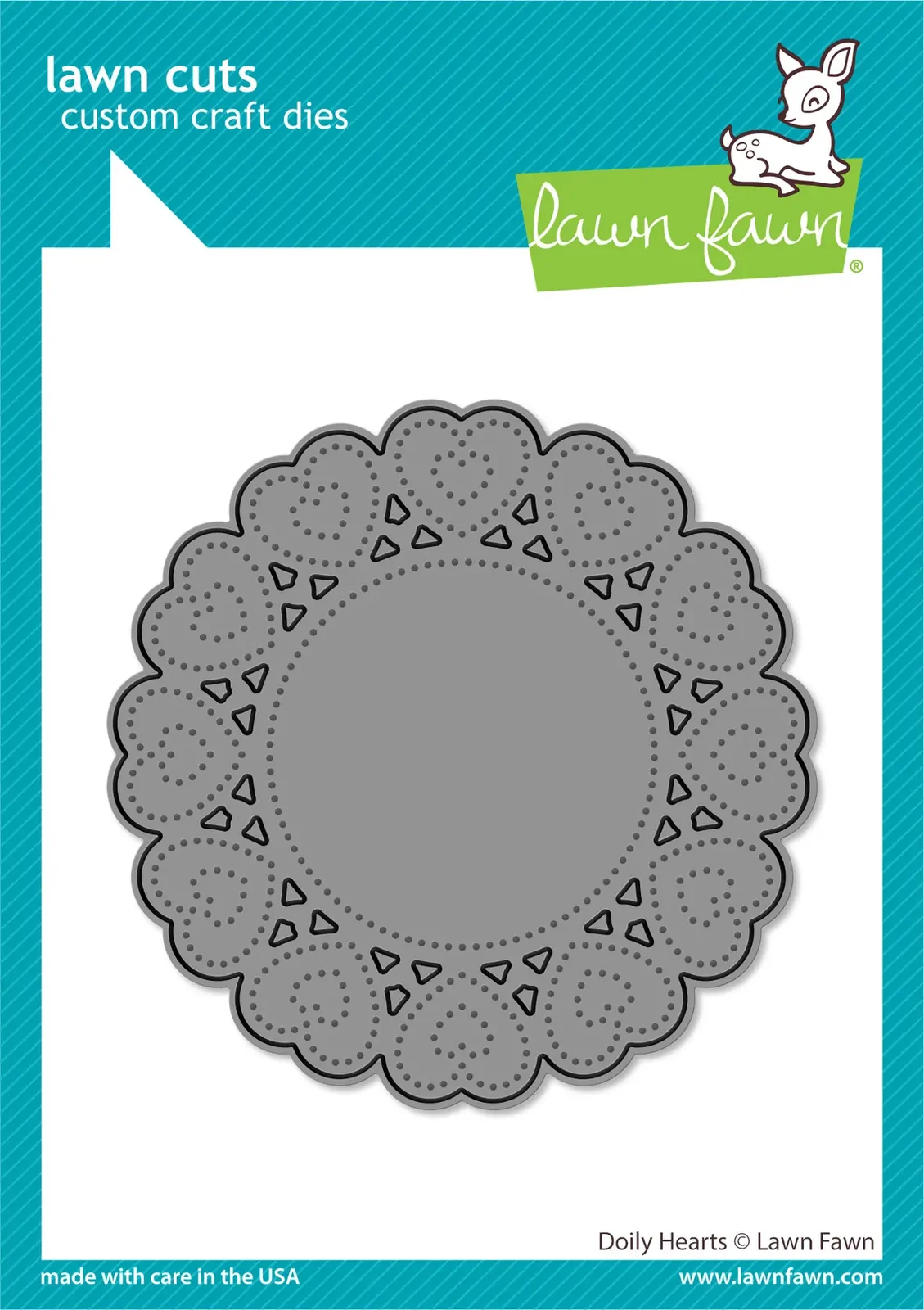 Lawn Fawn - Lawn Cuts - Doily Hearts Die - LF3612