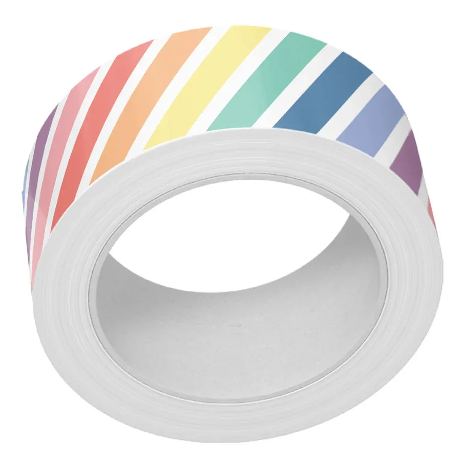 Lawn Fawn Washi Tape - Rainbow Diagonal Stripes - LF3642