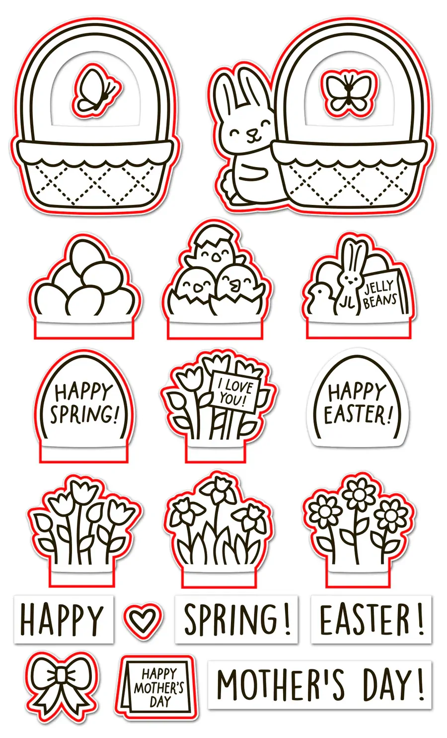 Lawn Fawn - Spring Basket - Stamp and Die Bundle