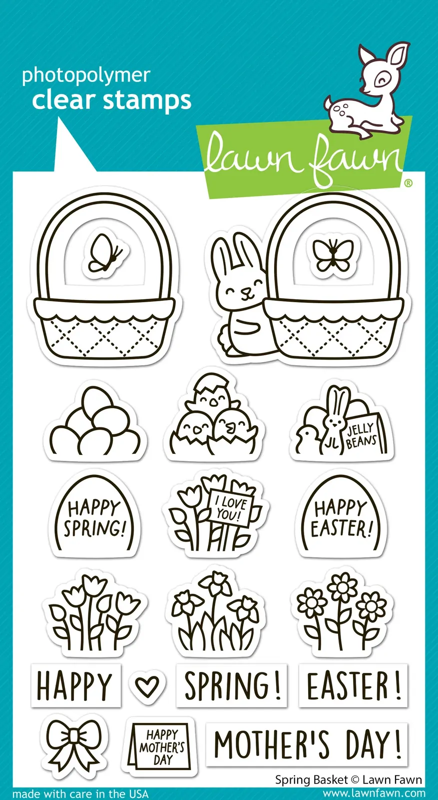 Lawn Fawn - Stamps - Spring Basket - LF3658