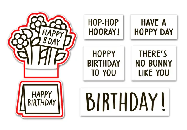 Lawn Fawn - Spring Basket Add-On: Birthday - Stamp and Die Bundle
