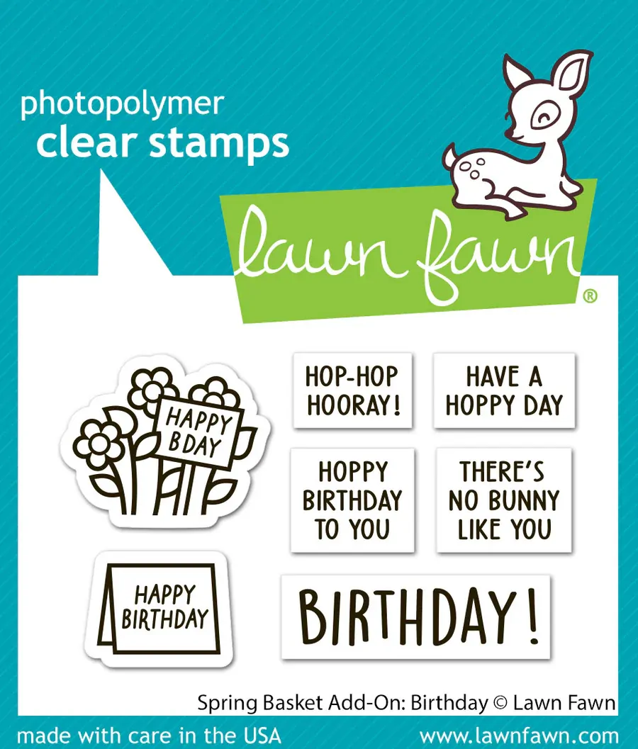 Lawn Fawn - Stamps - Spring Basket Add-On: Birthday - LF3661