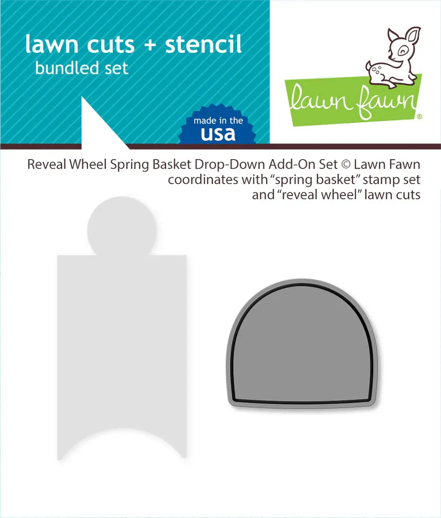 Lawn Fawn - Lawn Cuts - Reveal Wheel Spring Basket Drop-Down Add-on Set - LF3665