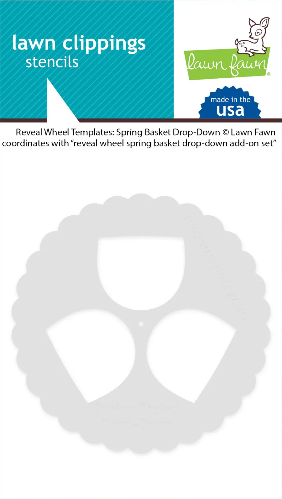 Lawn Lawn - Lawn Clippings -Reveal Wheel Templates: Spring Basket Drop Down - LF3667