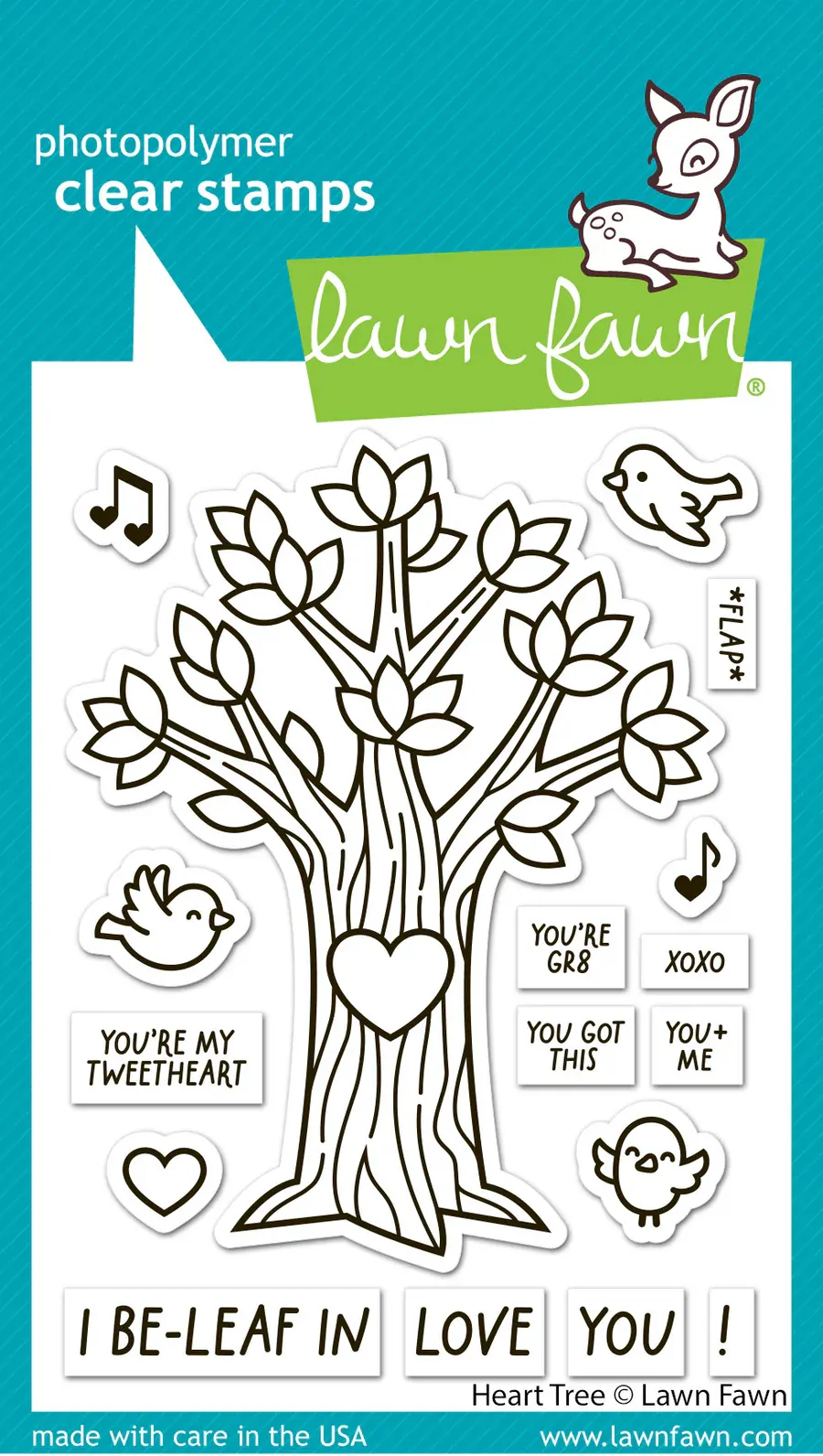 Lawn Fawn - Stamps - Heart Tree - LF3671