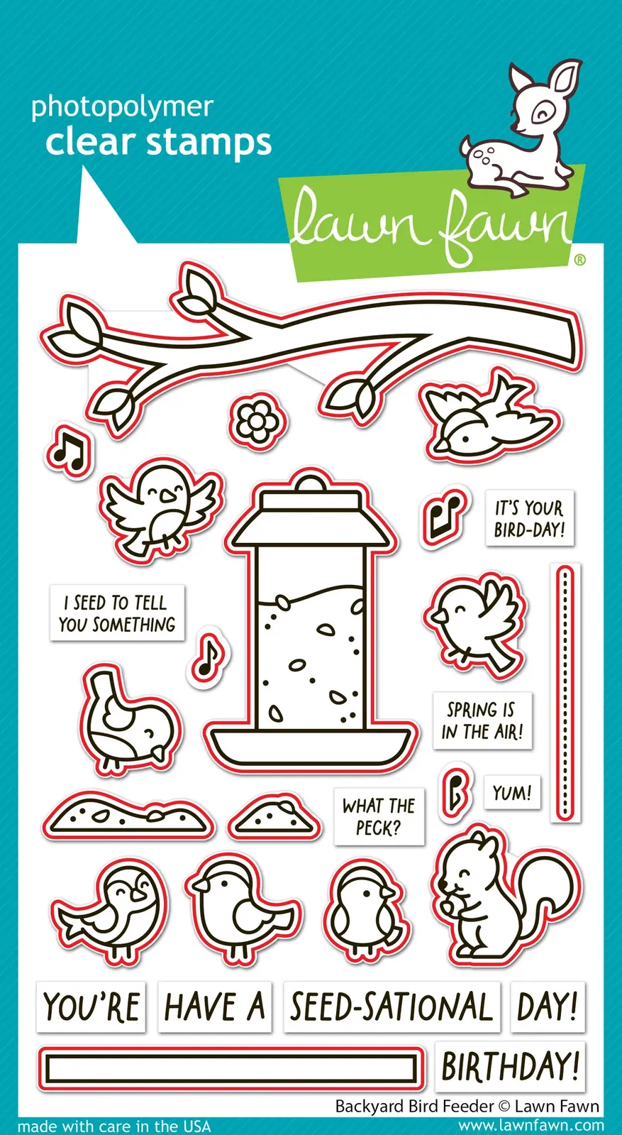 Lawn Fawn - Backyard Bird Feeder - Stamp and Die Bundle