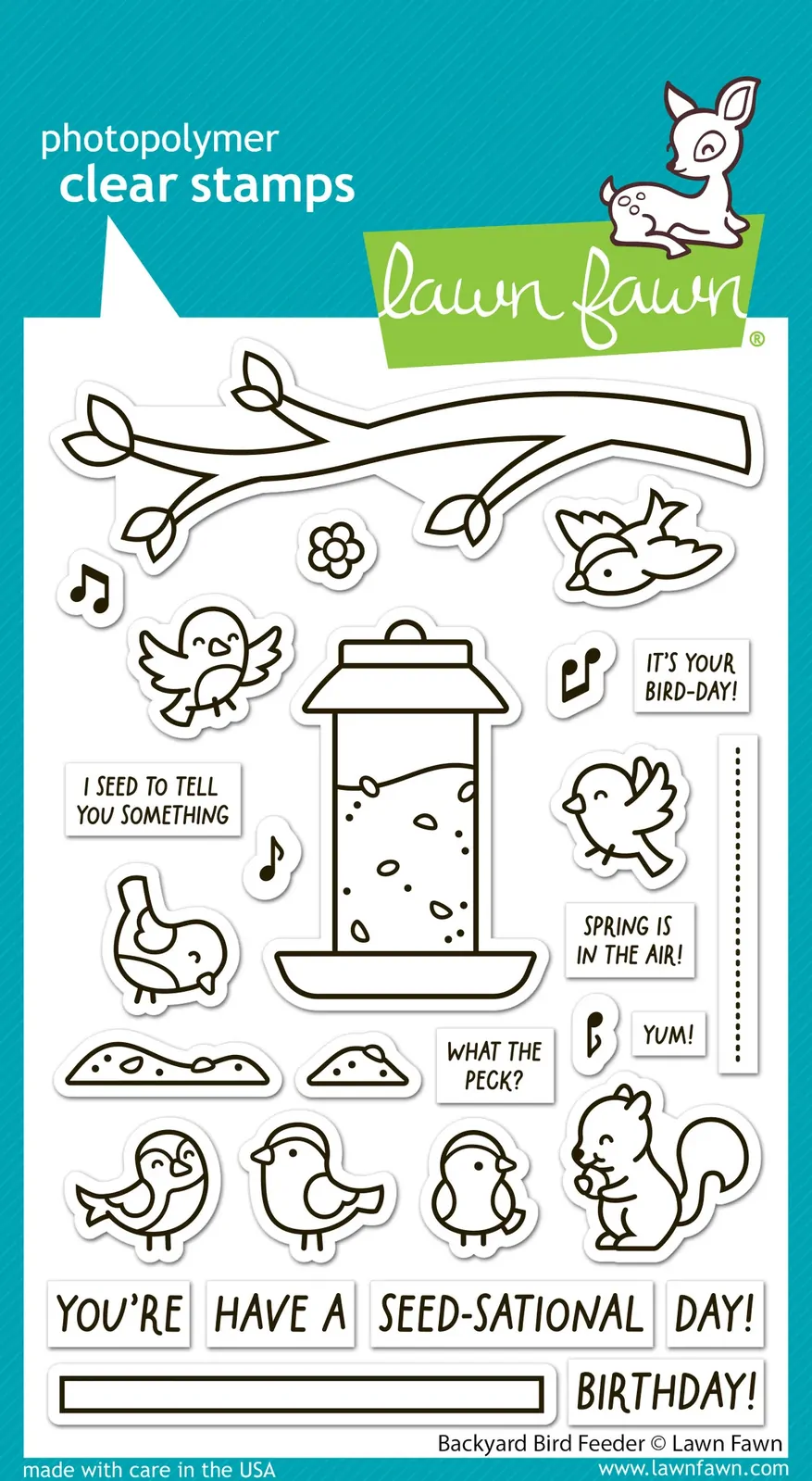 Lawn Fawn - Stamps - Backyard Bird Feeder - LF3707