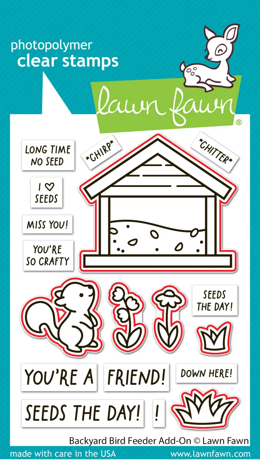 Lawn Fawn - Backyard Bird Feeder Add-On - Stamp and Die Bundle